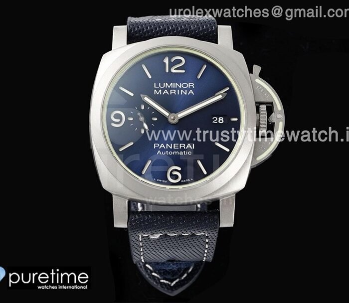 PAM1117 Titanium TTF 1:1 Best Edition Blue Dial on Blue Kevlar Composite Strap A9010