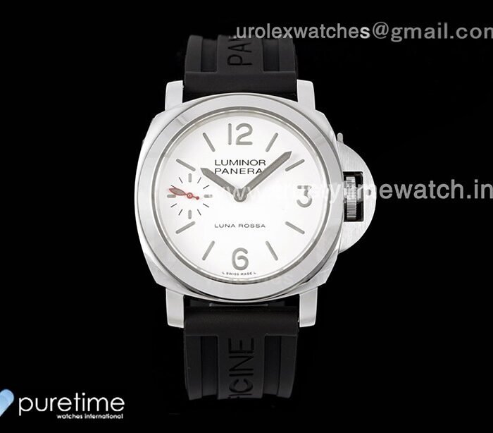 PAM1342 W HWF 1:1 Best Edition White Dial on Black Rubber Strap A6497