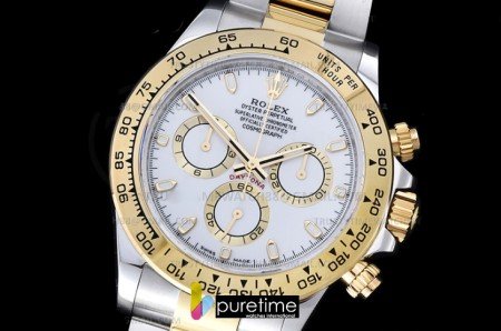 ROLDYT0438 - Daytona 116503 904L YG/SS Wht/Stk QF V3 SH4130