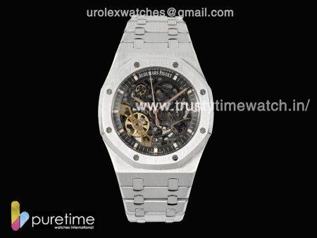 Royal Oak 41mm Skeleton 15407 SS ZF 1:1 Best Edition Skeleton Dial on SS Bracelet A3132