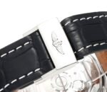 Navitimer B01 43mm SS B50 Best Edition Black Dial White Subdial On Black Leather Strap A7750 - Image 9