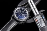 SpeedMaster MoonWatch SS V2 OMF 1:1 Best Edition Black Dial White Handset on Black Leather Strap A9300 - Image 4
