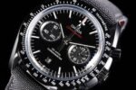 SpeedMaster MoonWatch SS V2 OMF 1:1 Best Edition Black Dial Red Words on Black Leather Strap A9300 - Image 4