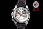 SpeedMaster MoonWatch SS V2 OMF 1:1 Best Edition Black Dial Red Words on Black Leather Strap A9300 - Image 8