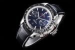 SpeedMaster MoonWatch SS V2 OMF 1:1 Best Edition Black Dial Red Words on Black Leather Strap A9300 - Image 3