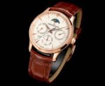 Master Ultra Thin Reserve de Marche RG ZF 1:1 Best Edition Cream Dial on Brown Leather Strap A938 V3 (Free gummy strap and tool) - Image 3