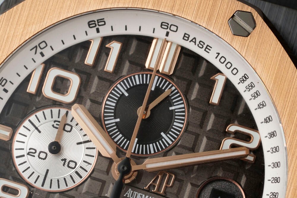 Royal Oak Offshore 44mm Black Ceramic TKF 1:1 Best Edition Gray Dial RG Bezel on Black Rubber Strap A3126 - Image 4