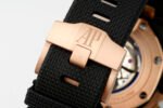 Royal Oak Offshore 44mm Black Ceramic TKF 1:1 Best Edition Gray Dial RG Bezel on Black Rubber Strap A3126 - Image 9