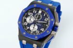 Royal Oak Offshore 44mm Black Ceramic TKF 1:1 Best Edition Blue Dial on Blue Rubber Strap A3126 - Image 3
