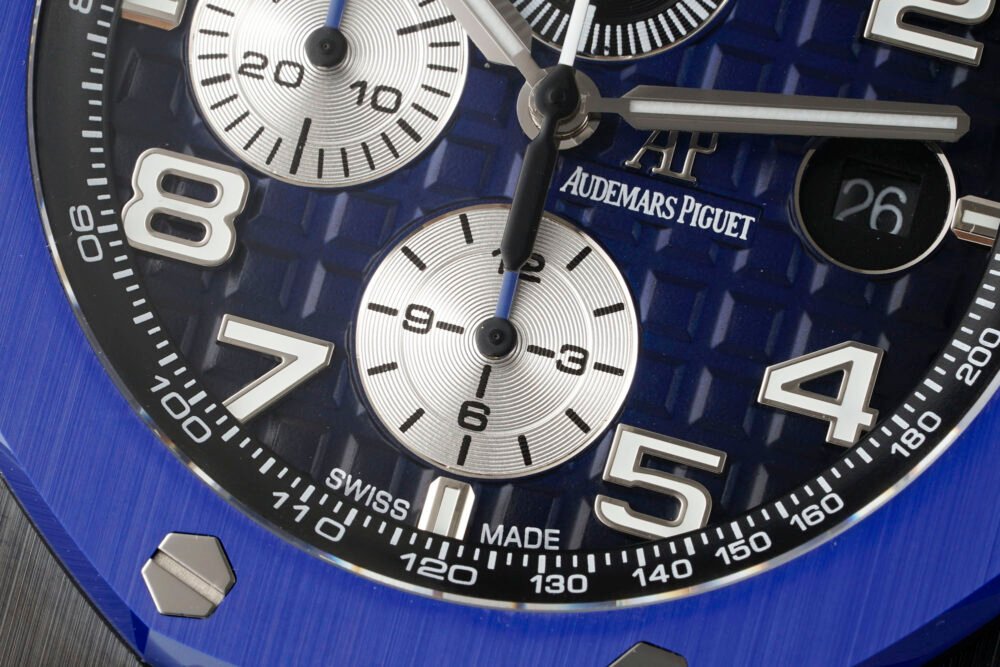 Royal Oak Offshore 44mm Black Ceramic TKF 1:1 Best Edition Blue Dial on Blue Rubber Strap A3126 - Image 6