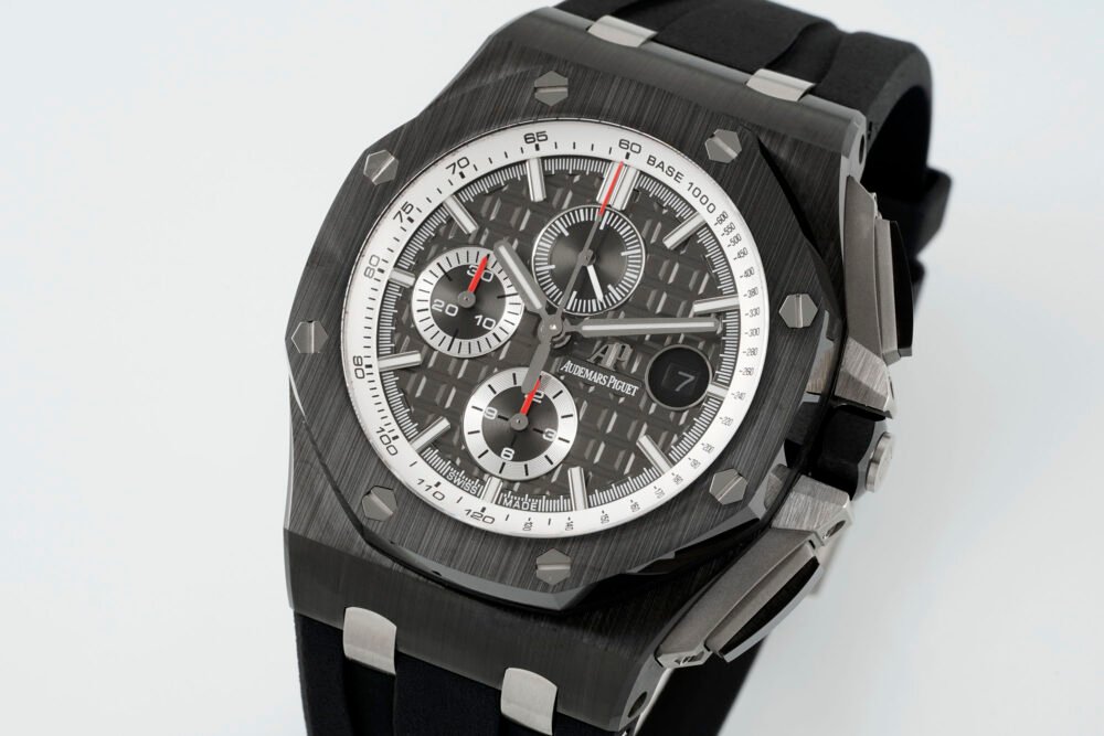 Royal Oak Offshore 44mm Real Carbon APJF 1:1 Best Edition Black Dial on Black Rubber Strap A3126 - Image 3