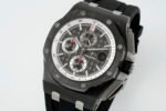 Royal Oak Offshore 44mm Real Carbon APJF 1:1 Best Edition Black Dial on Black Rubber Strap A3126 - Image 3