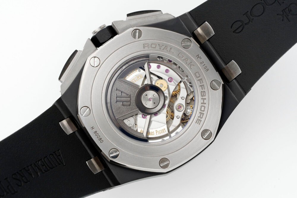 Royal Oak Offshore 44mm Real Carbon APJF 1:1 Best Edition Black Dial on Black Rubber Strap A3126 - Image 9