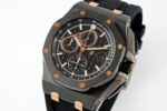 Royal Oak Offshore 44mm Black Ceramic TKF 1:1 Best Edition Black/RG Dial on Black Rubber Strap A3126 - Image 3