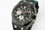 Royal Oak Offshore 44mm Green Ceramic TKF Best Edition Green Dial on Green Rubber Strap A3126 - Image 2