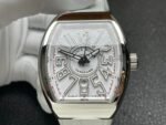 Vanguard V45 SS ABF Best Edition White Dial On White Gummy Strap A2824 - Image 2