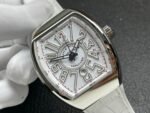 Vanguard V45 SS ABF Best Edition White Dial On White Gummy Strap A2824 - Image 3