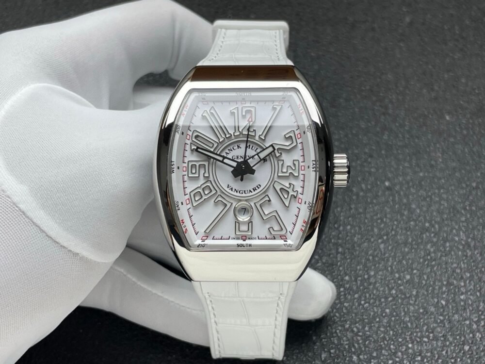 Vanguard V45 SS ABF Best Edition White Dial On White Gummy Strap A2824