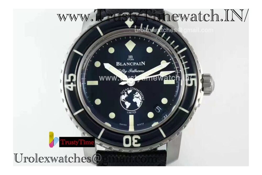 Blancpain Fifty Fathoms ZF Black case Black dial Black NATO military strap Movement 5008 - Image 7