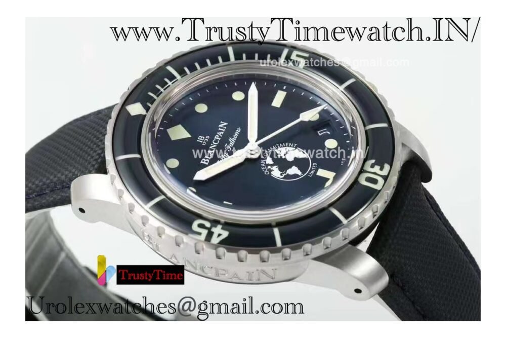 Blancpain Fifty Fathoms ZF Black case Black dial Black NATO military strap Movement 5008 - Image 6