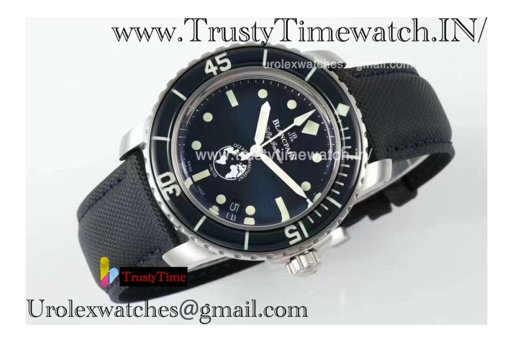 Blancpain Fifty Fathoms ZF Black case Black dial Black NATO military strap Movement 5008 - Image 5