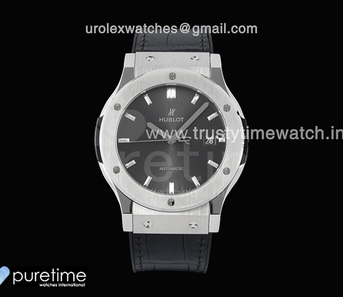 Classic Fusion 42mm JJF 1:1 Best Edition Gray Dial on Black Gummy Strap A1110