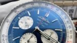 Navitimer B01 43mm SS B50 Best Edition Black Dial White Subdial On Black Leather Strap A7750 - Image 4