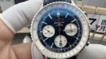 Navitimer B01 43mm SS B50 Best Edition Black Dial White Subdial On Black Leather Strap A7750 - Image 2