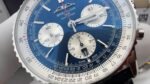 Navitimer B01 43mm SS B50 Best Edition Black Dial White Subdial On Black Leather Strap A7750 - Image 5