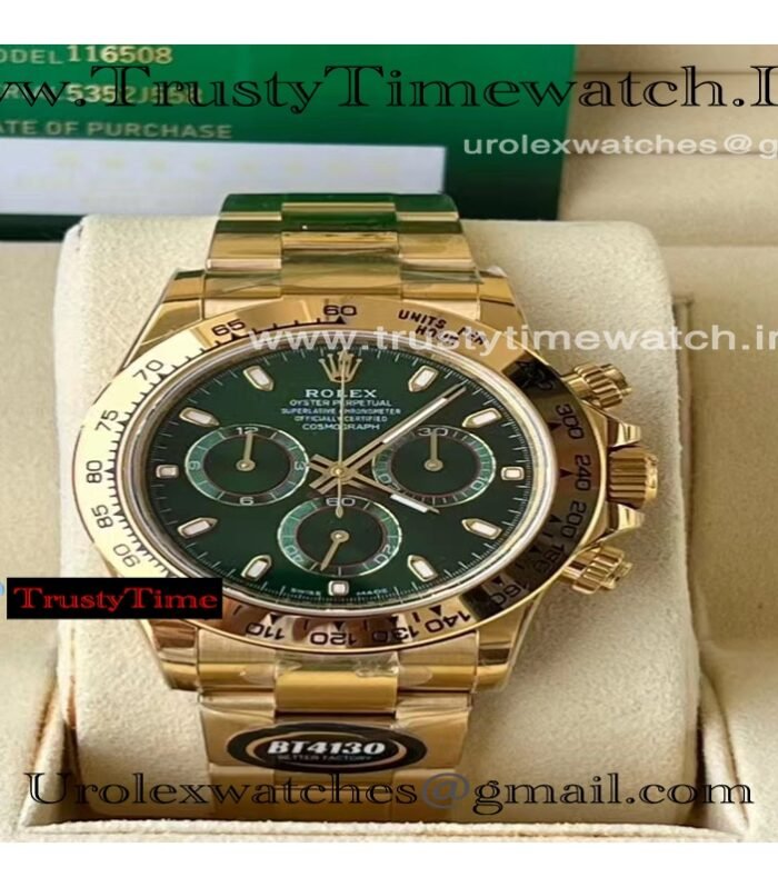 Daytona 116503 BT 1:1 Best Edition Green Dial on YG Bracelet SA4130 V2