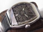 Vanguard V45 Chrono SS ZF Best Edition Black Dial Black Markers on Black Gummy Strap 9015 - Image 3