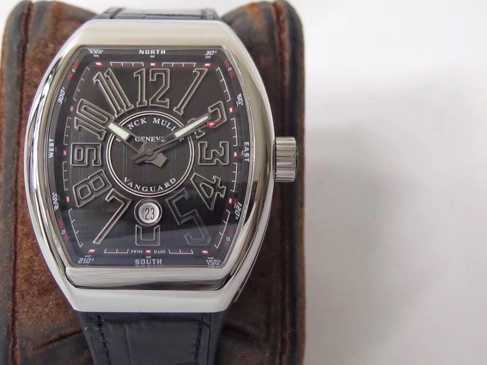 Vanguard V45 Chrono SS ABF Best Edition Black Dial Black Markers on Black Gummy Strap A7750 - Image 2