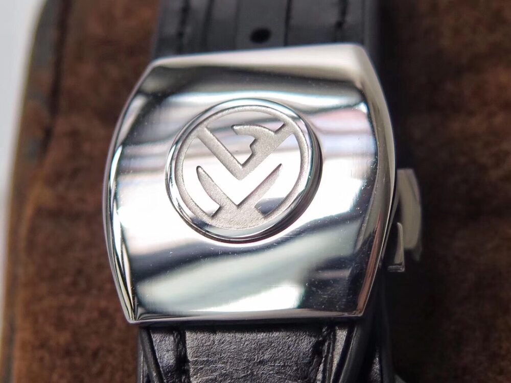 Vanguard V45 Chrono SS ABF Best Edition Black Dial Black Markers on Black Gummy Strap A7750 - Image 8