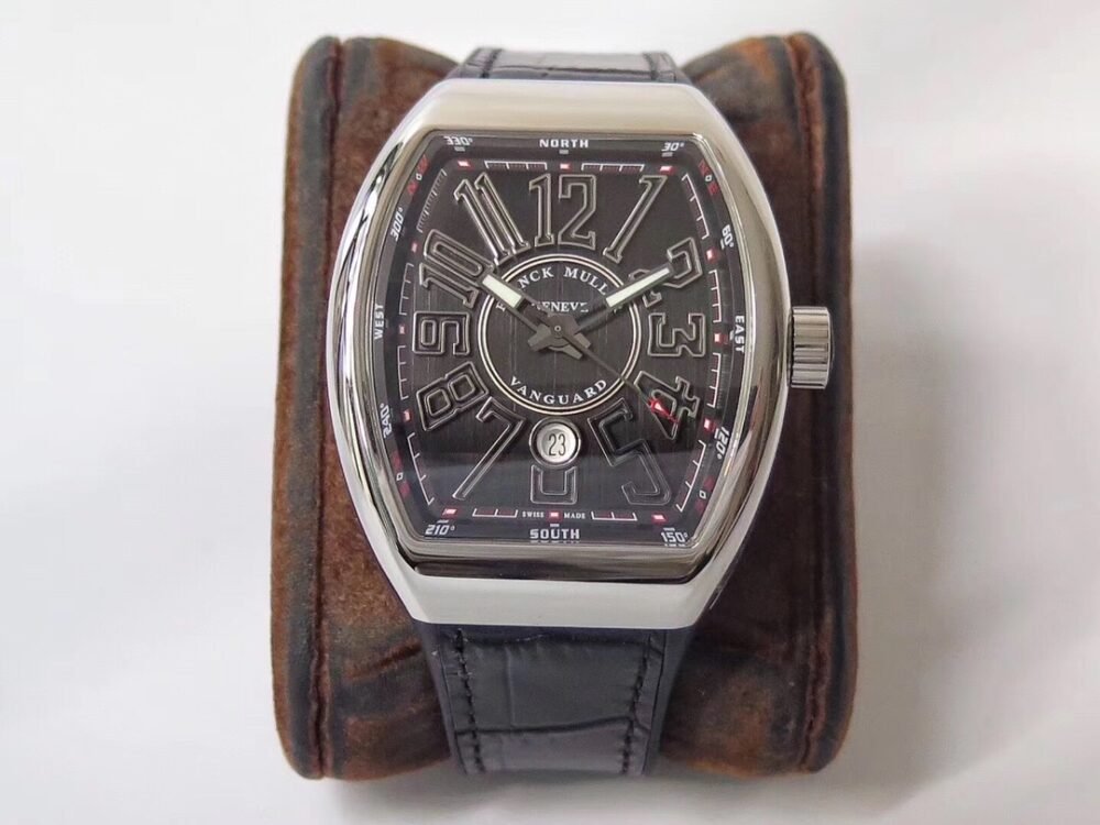 Vanguard V45 Chrono SS ABF Best Edition Black Dial Black Markers on Black Gummy Strap A7750