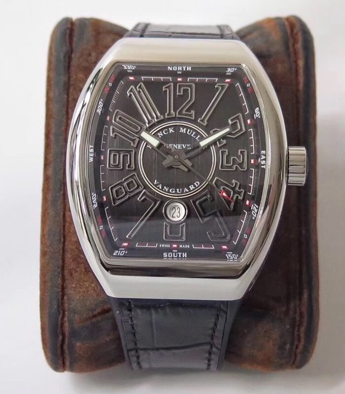 Vanguard V45 Chrono SS ABF Best Edition Black Dial Black Markers on Black Gummy Strap A7750