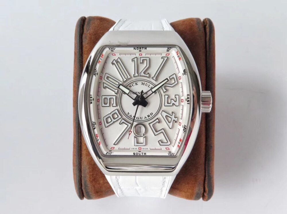 Vanguard V45 SS ZF Best Edition White Textured Dial on White Rubber Strap MIYOTA 9015