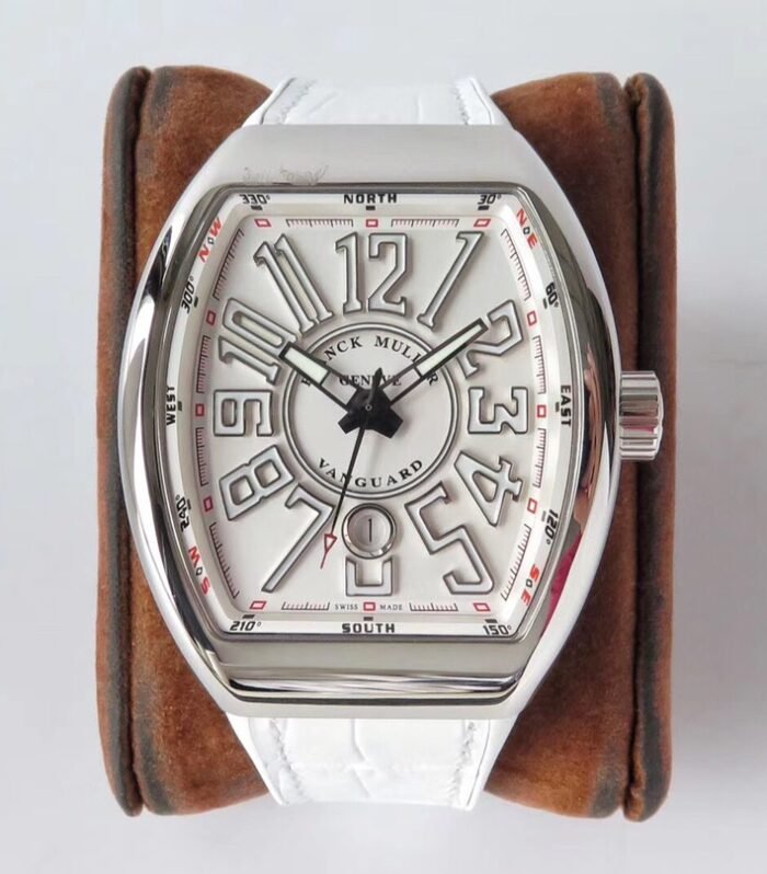 Vanguard V45 SS ZF Best Edition White Textured Dial on White Rubber Strap MIYOTA 9015