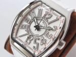 Vanguard V45 SS ZF Best Edition White Textured Dial on White Rubber Strap MIYOTA 9015 - Image 3