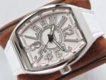 Vanguard V45 SS ZF Best Edition White Textured Dial on White Rubber Strap MIYOTA 9015 - Image 4