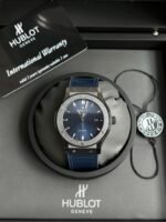 Classic Fusion 42mm Ceramic JJZF 1:1 Best Edition Blue Dial On Blue Rubber Strap - Image 5