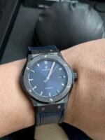 Classic Fusion 42mm Ceramic JJZF 1:1 Best Edition Blue Dial On Blue Rubber Strap - Image 4