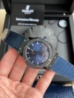Classic Fusion 42mm Ceramic JJZF 1:1 Best Edition Blue Dial On Blue Rubber Strap