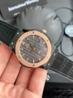 Classic Fusion 42mm Ceramic/RG JJZF 1:1 Best Edition Black Carbon Dial On Black Gummy Strap