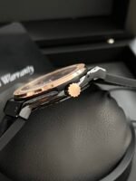 Classic Fusion 42mm Ceramic/RG JJZF 1:1 Best Edition Black Carbon Dial On Black Gummy Strap - Image 5