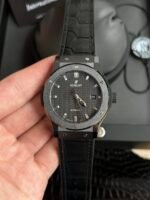Classic Fusion 42mm Ceramic JJZF 1:1 Best Edition Black Carbon Dial On Black Gummy Strap - Image 2