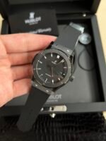 Classic Fusion 42mm Ceramic JJZF 1:1 Best Edition Black Dial On Black Rubber Strap - Image 3