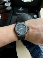 Classic Fusion 42mm Ceramic JJZF 1:1 Best Edition Black Carbon Dial On Black Rubber Strap - Image 4