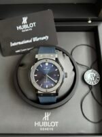Classic Fusion 42mm Ceramic JJZF 1:1 Best Edition Blue Dial On Blue Rubber Strap - Image 5