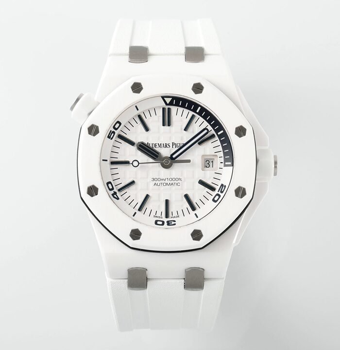 Royal Oak Offshore Diver 15707 White Ceramic ZF 1:1 Best Edition SA3120 Super Clone
