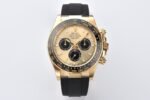 Daytona 126518 QF Gain Weight 1:1 Best Edition Gold Dial Black Subdial Sticks Markers on Oysterflex Strap DD4131 V11